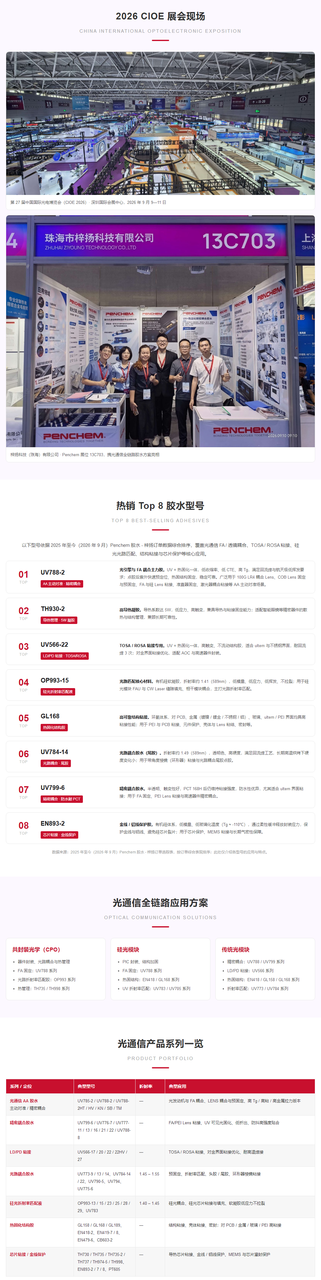 Penchem光通信胶水-2026 CIOE中国光博会-珠海市梓扬科技有限公司1